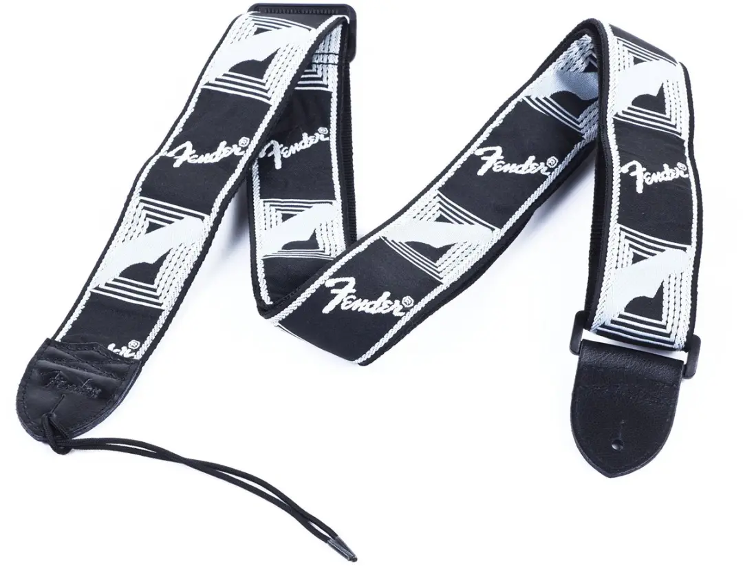 Fender Gitaarband Monogrammed 2 inch - Zwart/Lichtgrijs/Donkergrijs