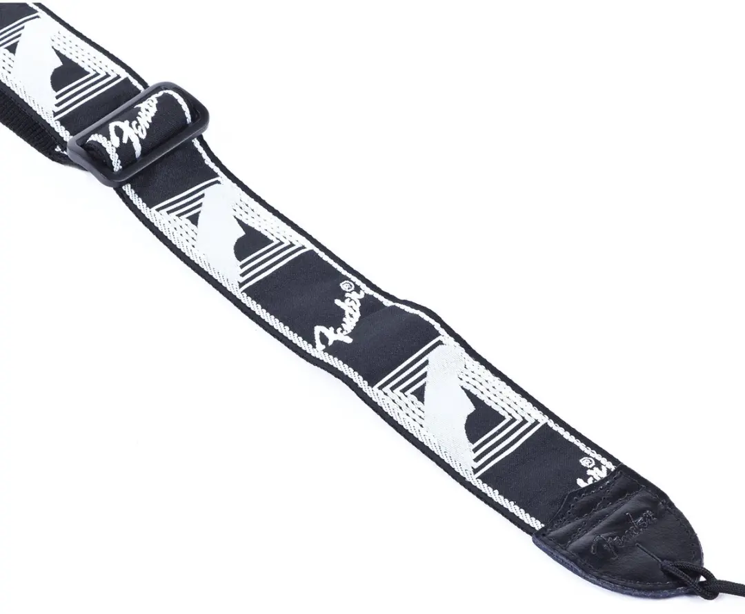 Fender Gitaarband Monogrammed 2 inch - Zwart/Lichtgrijs/Donkergrijs