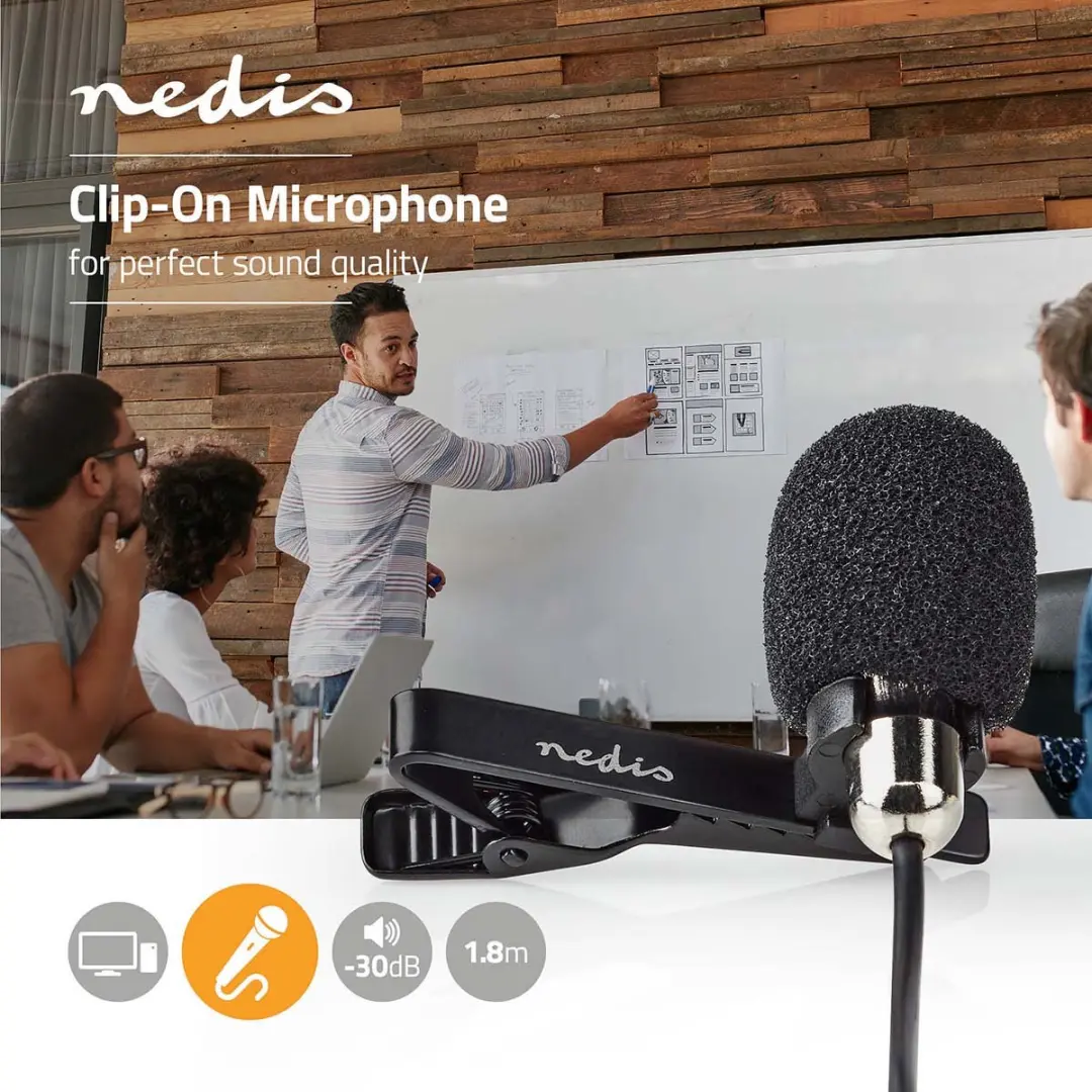 Nedis MICCJ105BK Microfoon - Bedraad - Zwart