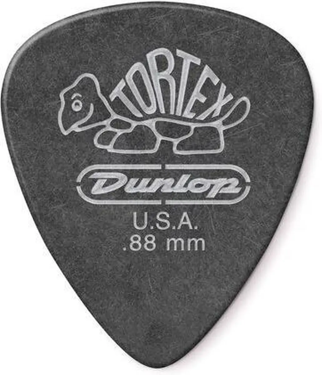 Dunlop Tortex Pitch Black Plectrums 0.88mm - 12 Stuks