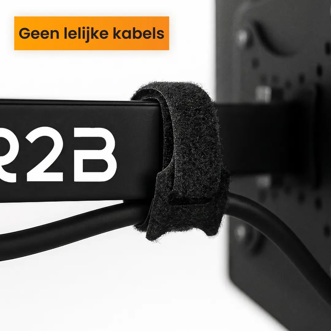 R2B TV Beugel 26-60" VESA 400x400 - Draaibaar Kantelbaar - Zwart