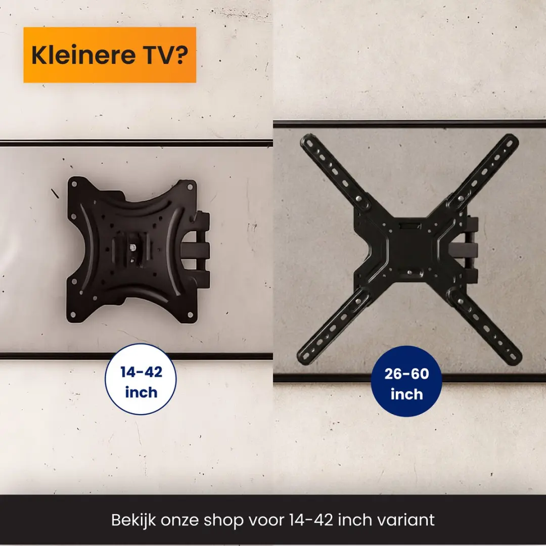 R2B TV Beugel 26-60" VESA 400x400 - Draaibaar Kantelbaar - Zwart