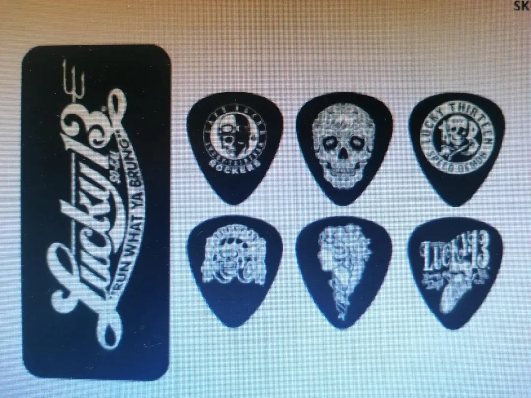 Dunlop Lucky 13 Plectrums - 6 Stuks - Zwart