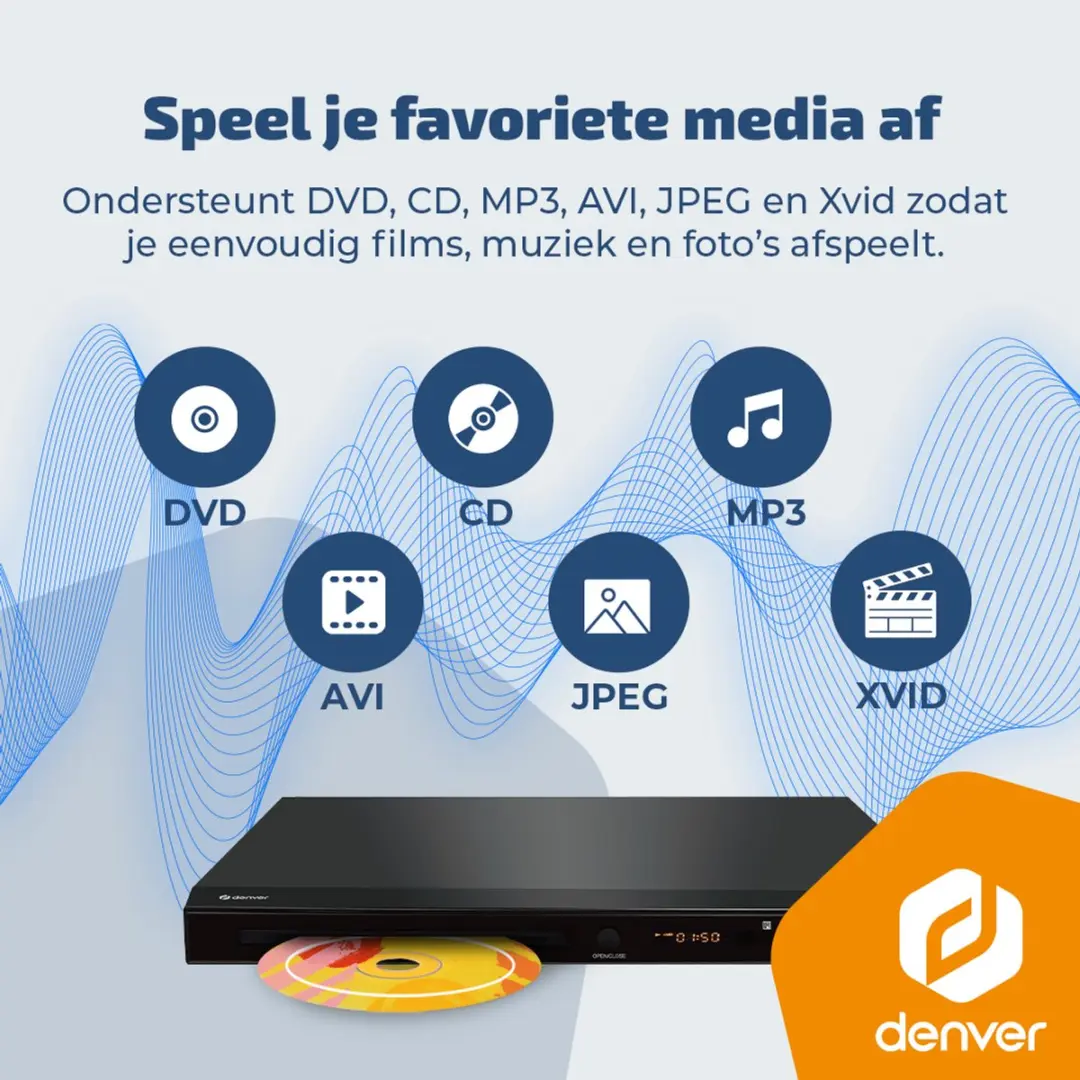 Denver DVH1245 DVD Speler - Full HD - Zwart