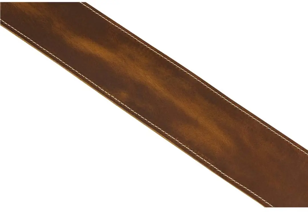 Fender Broken-In Leather Gitaarband - Geelbruin