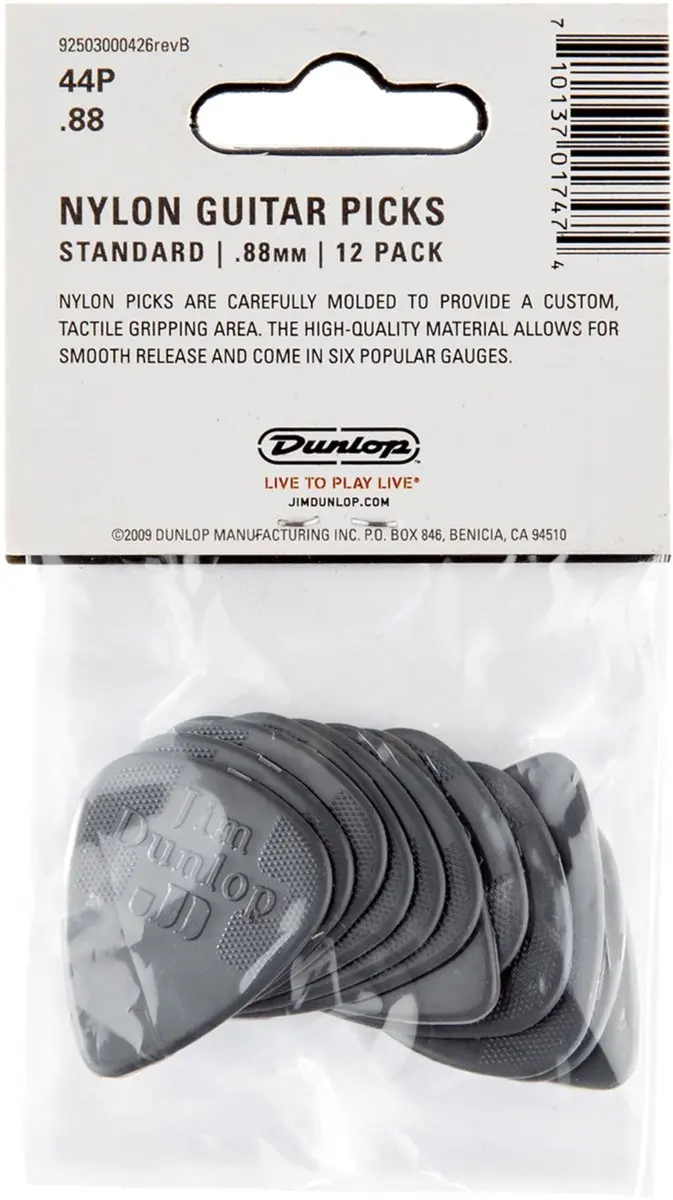 Dunlop Nylon Standard .88 Plectrum - 12 Stuks
