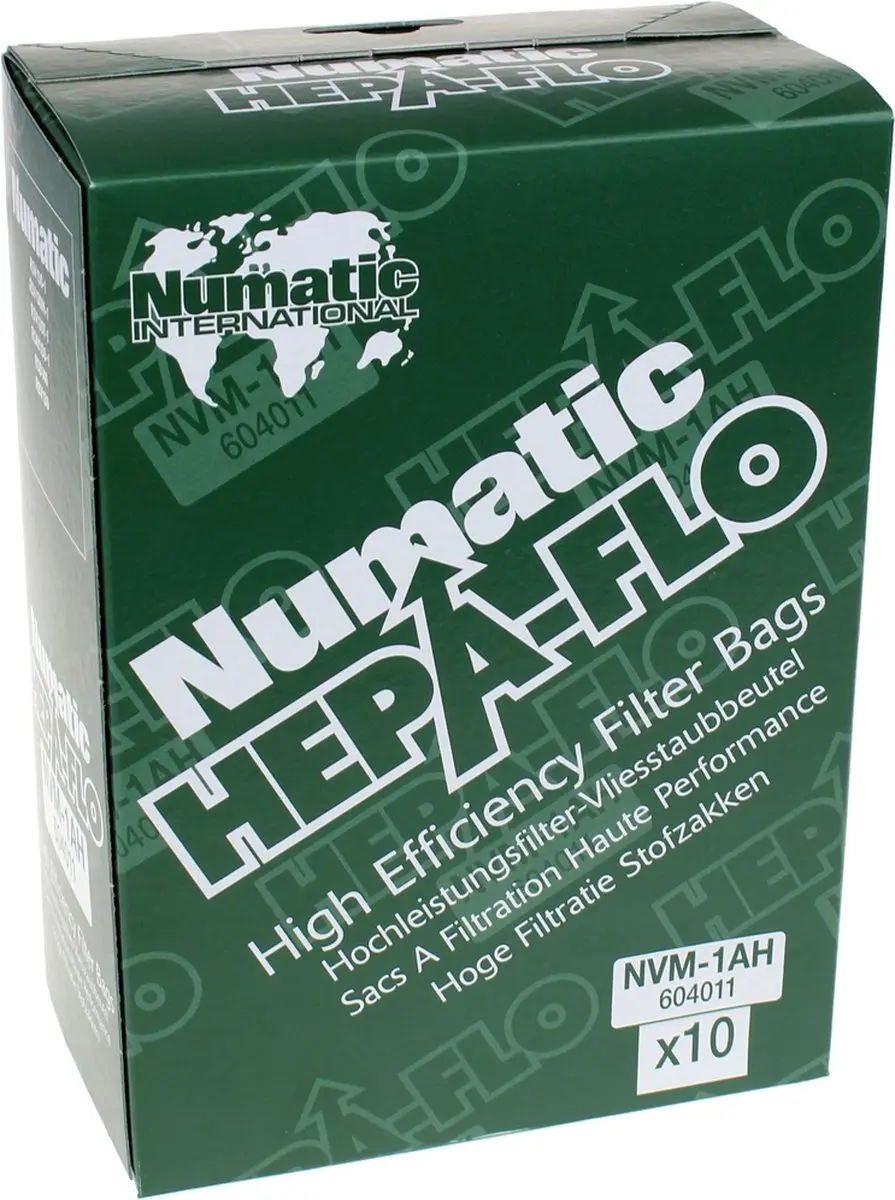 Numatic NVM-1AH HEPA Stofzuigerzakken - 10 Stuks