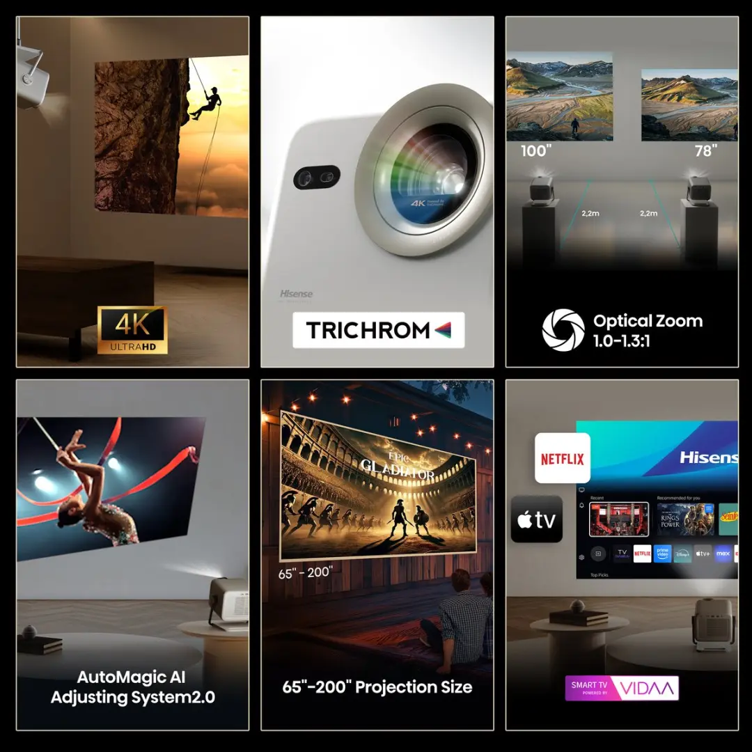 Hisense M2 Pro 20016688 Laser Projector 4K - Grijs