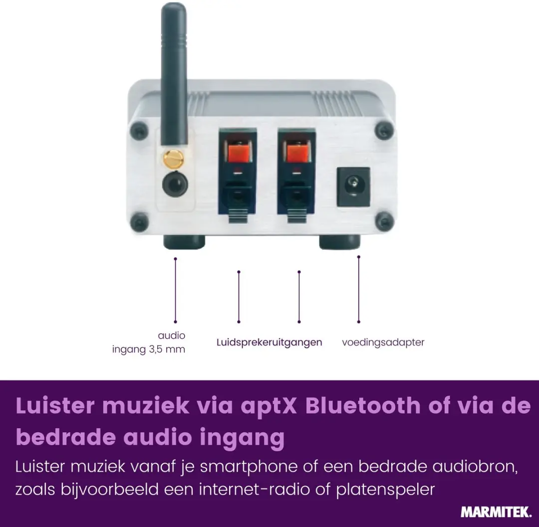 Marmitek BoomBoom 460 Bluetooth Receiver 25008232 - aptX
