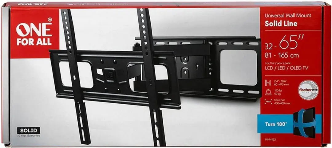 One For All WM4452 TV Beugel - 32-65" - 50kg - VESA 400 - Zwart