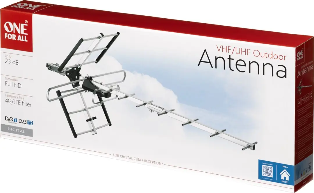 One For All SV9357 DVB-T/T2 Buitenantenne - Zilver