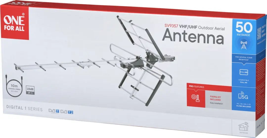 One For All SV9357 DVB-T/T2 Buitenantenne - Zilver