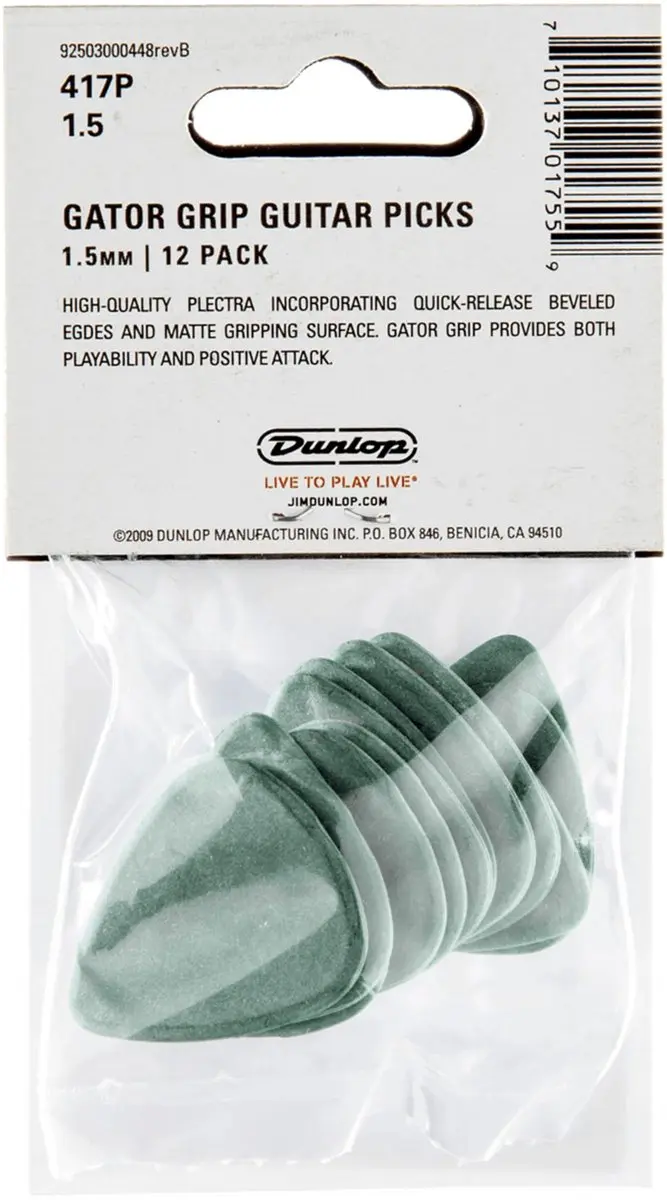 Dunlop Gator Grip Plectrum 1.50mm - 12 Stuks