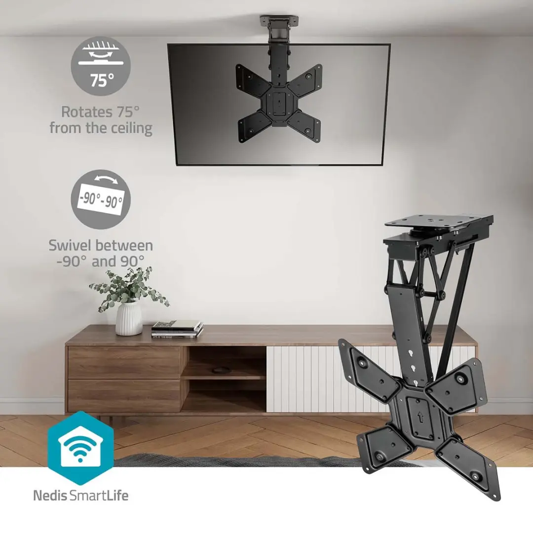 Nedis SmartLife TVCM5850BK TV Beugel - Gemotoriseerd - 23-65" - 30 kg - Zwart
