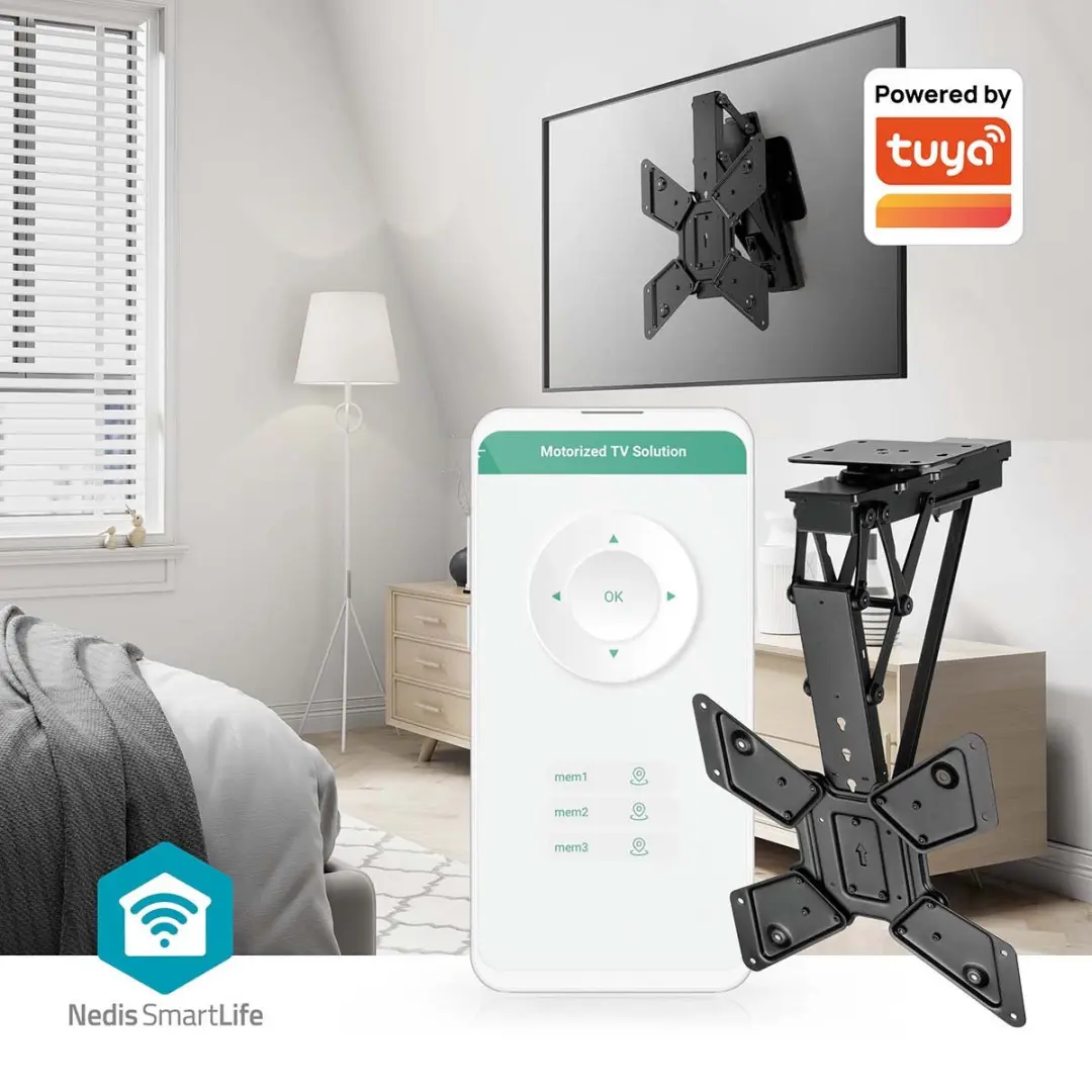 Nedis SmartLife TVCM5850BK TV Beugel - Gemotoriseerd - 23-65" - 30 kg - Zwart - afbeelding 6 van 6