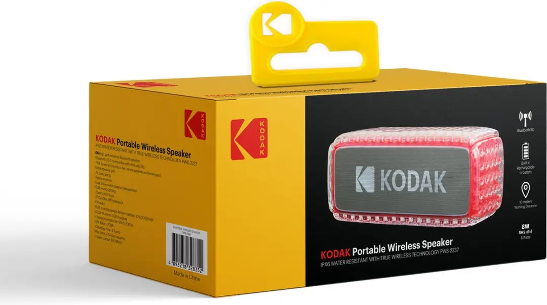 Kodak PWS-2237 Draadloze Luidspreker - 8W - Rood