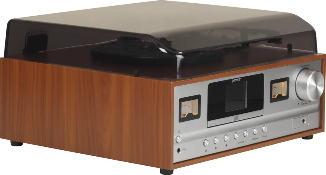 Denver MRD-52LIGHTWOOD Retro Muzieksysteem - Platenspeler Bluetooth DAB CD - Licht hout