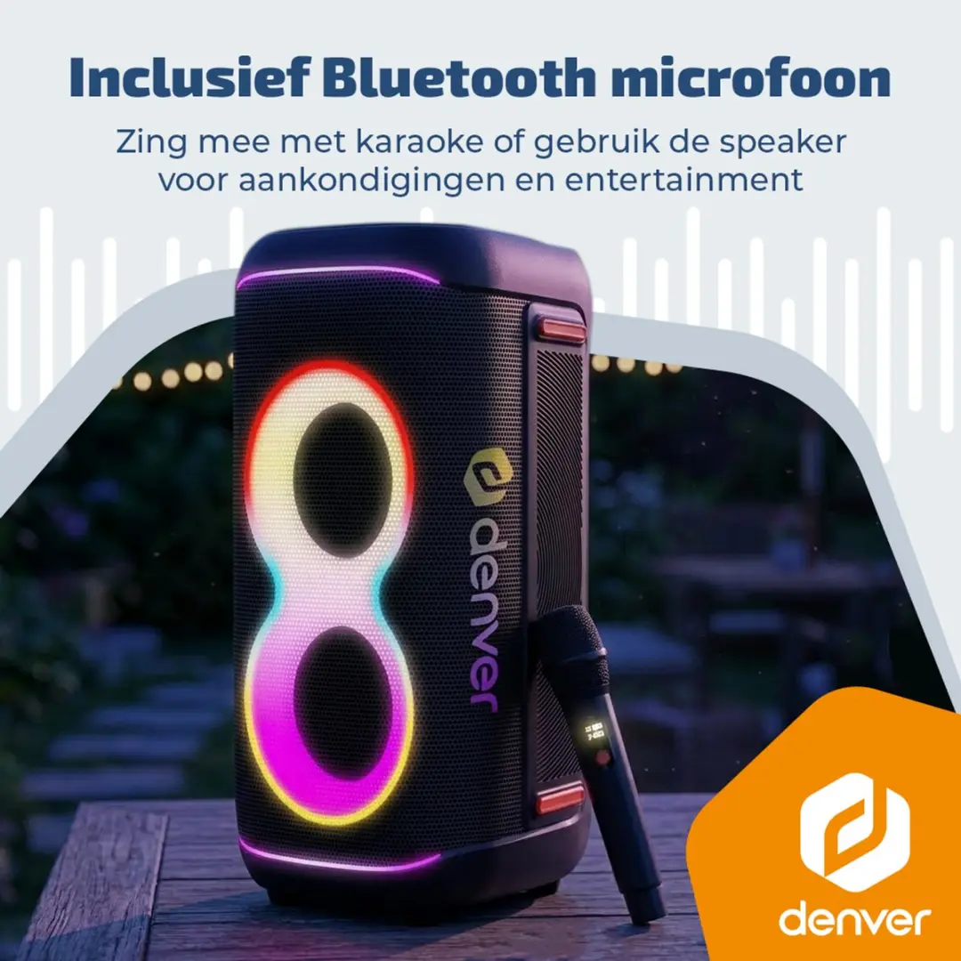 Denver BPS370 Partybox - 1000W - Met microfoon