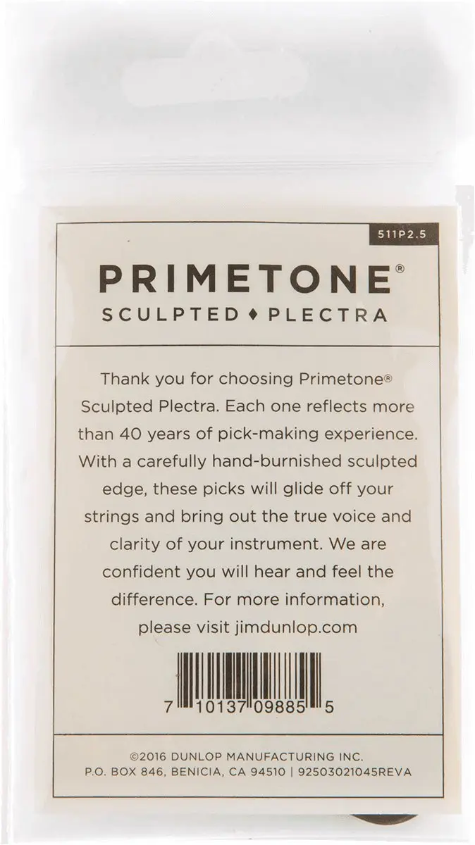Dunlop Jim Dunlop Primetone Plectrum 2.50mm - 3 Stuks