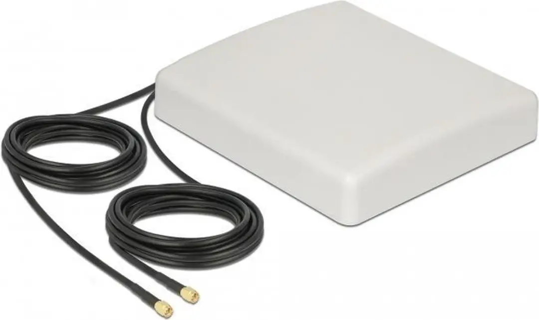 Delock LTE MIMO-antenne 2xSMA 8dBi - 5m RG-58 Wit