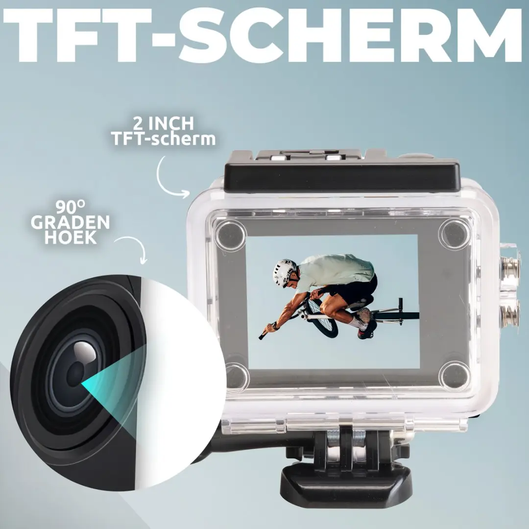 Denver ACT324 Action Camera 5MP - Waterdicht - Zwart