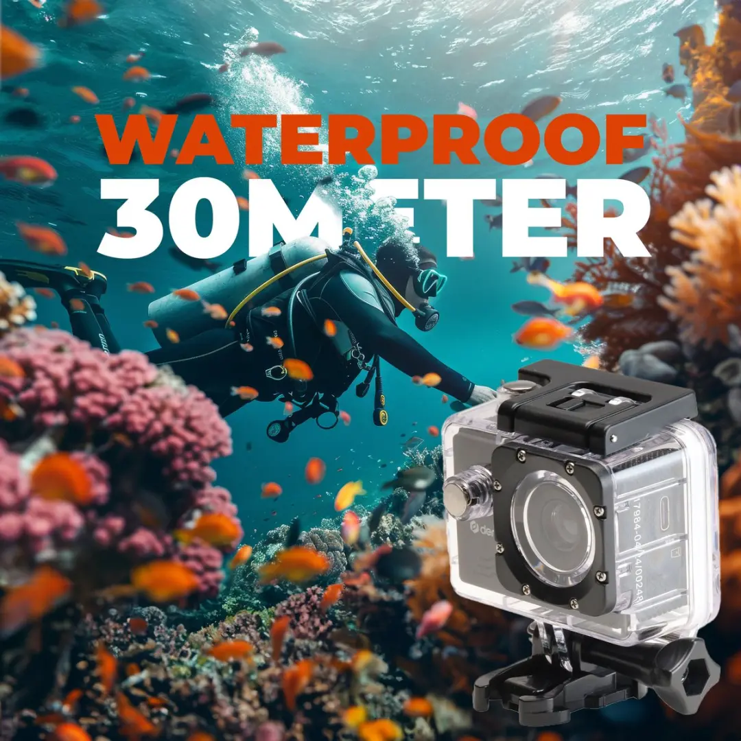 Denver ACT324 Action Camera 5MP - Waterdicht - Zwart