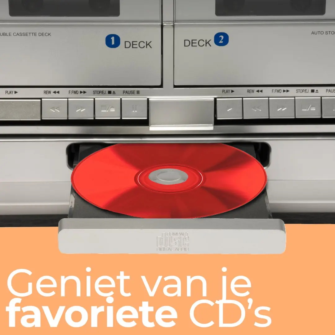 Denver MRD-166 Retro Platenspeler met Radio/CD/Cassette - Zwart
