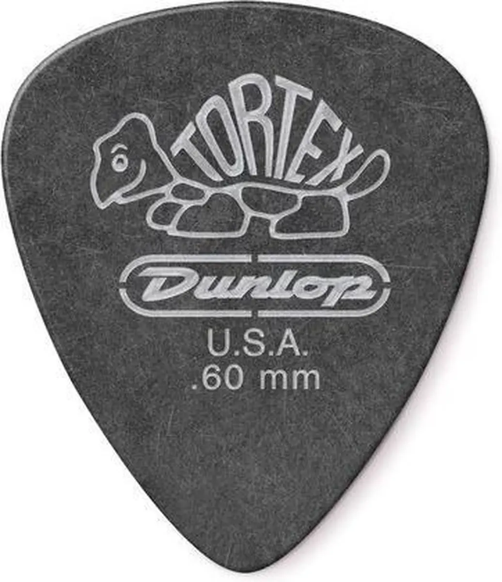 Dunlop Tortex Pitch Black Plectrums 0.60mm - 12 Stuks