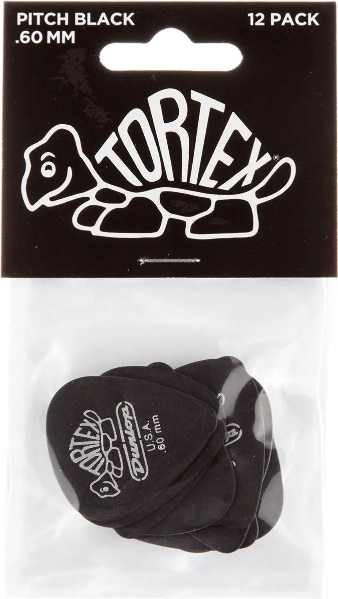 Dunlop Tortex Pitch Black Plectrums 0.60mm
