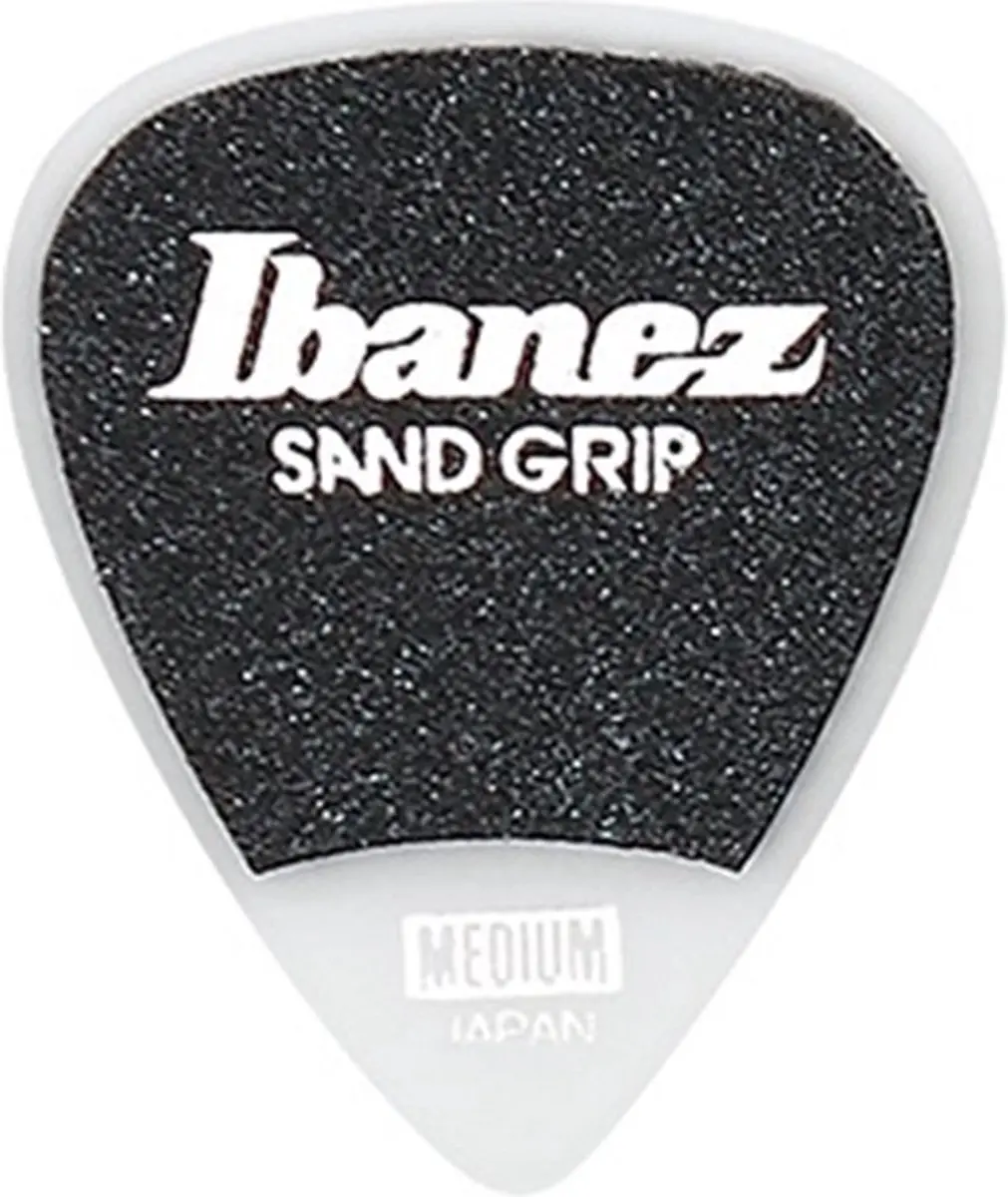 Ibanez Sand Grip Plectrum Medium 0.80mm - 6 Stuks Wit