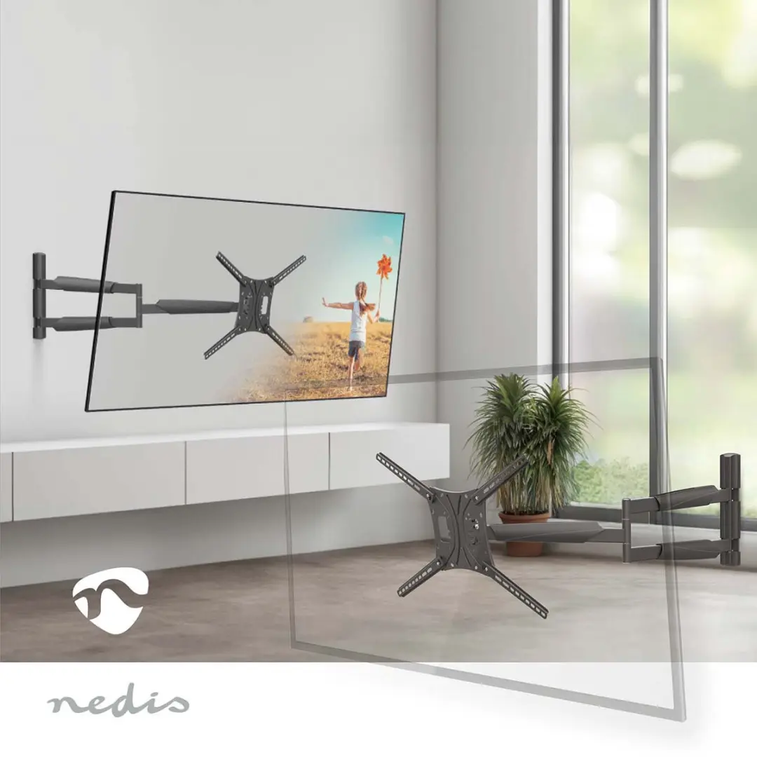 Nedis TVWM1790BK Draai-Kantel TV-Muurbeugel 60kg - Zwart
