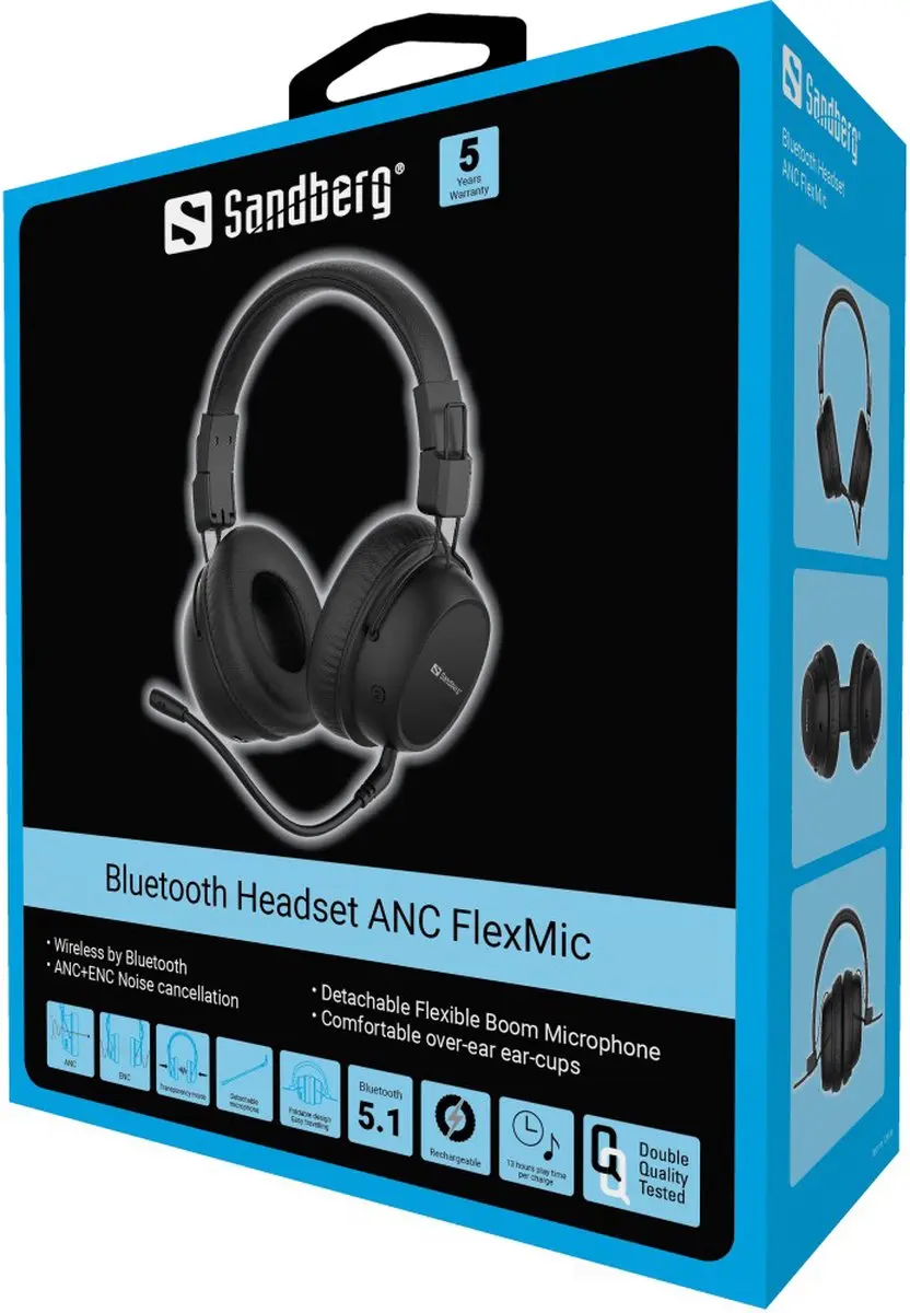 Sandberg 126-36 Gaming Headset Draadloos Zwart