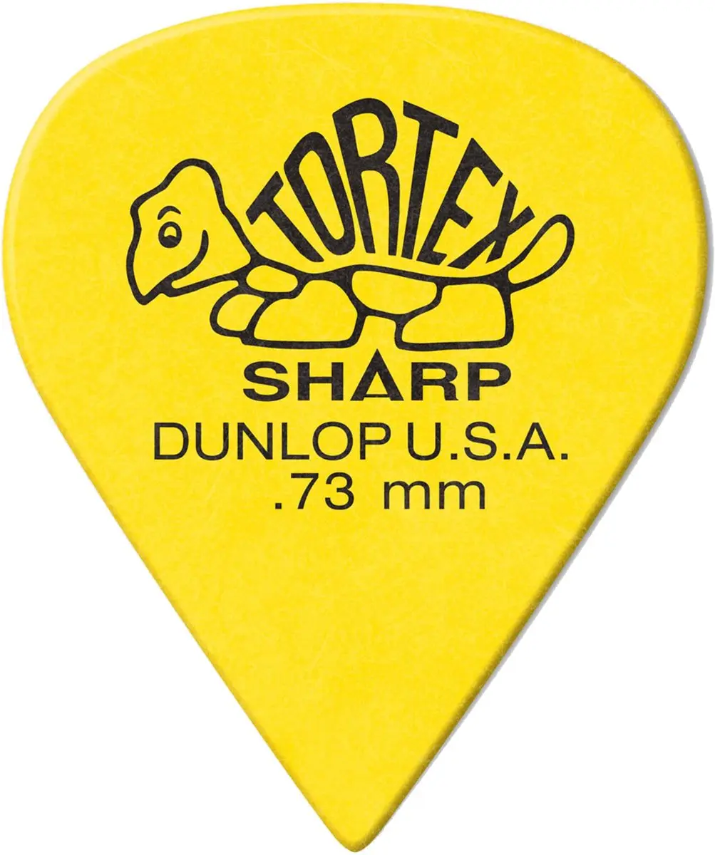 Dunlop Tortex 418-P-73 Plectra 12 Stuks - Geel 0.73mm