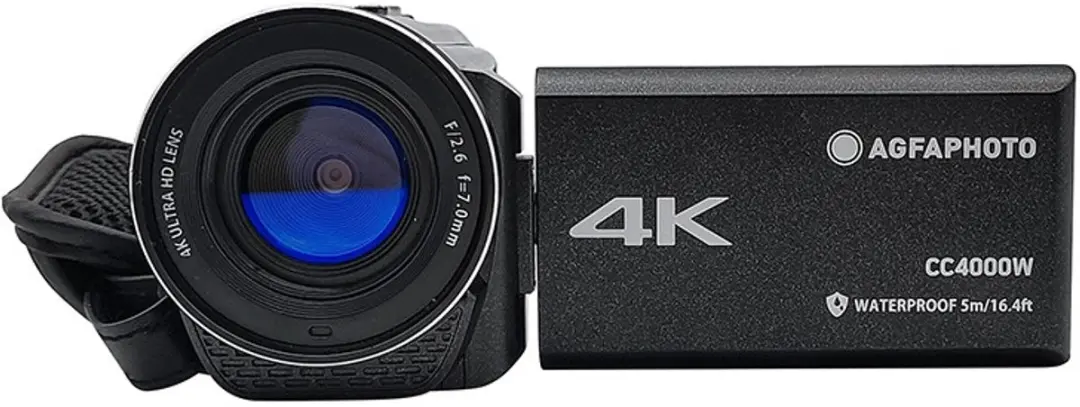 AgfaPhoto Realimove CC4000W Camcorder - 4K Onderwater - 24MP - 18x Zoom - Zwart