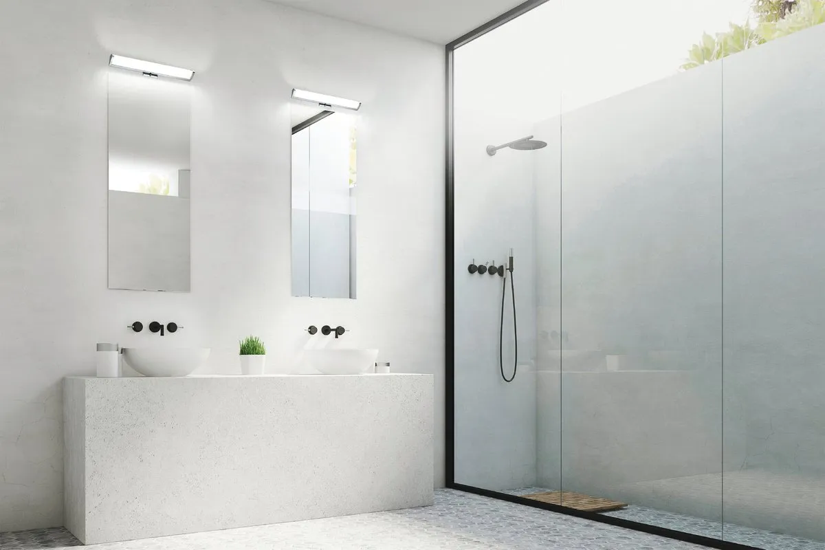 Eglo Gita 2 Wand/Plafondlamp 600mm - Chroom - Wit