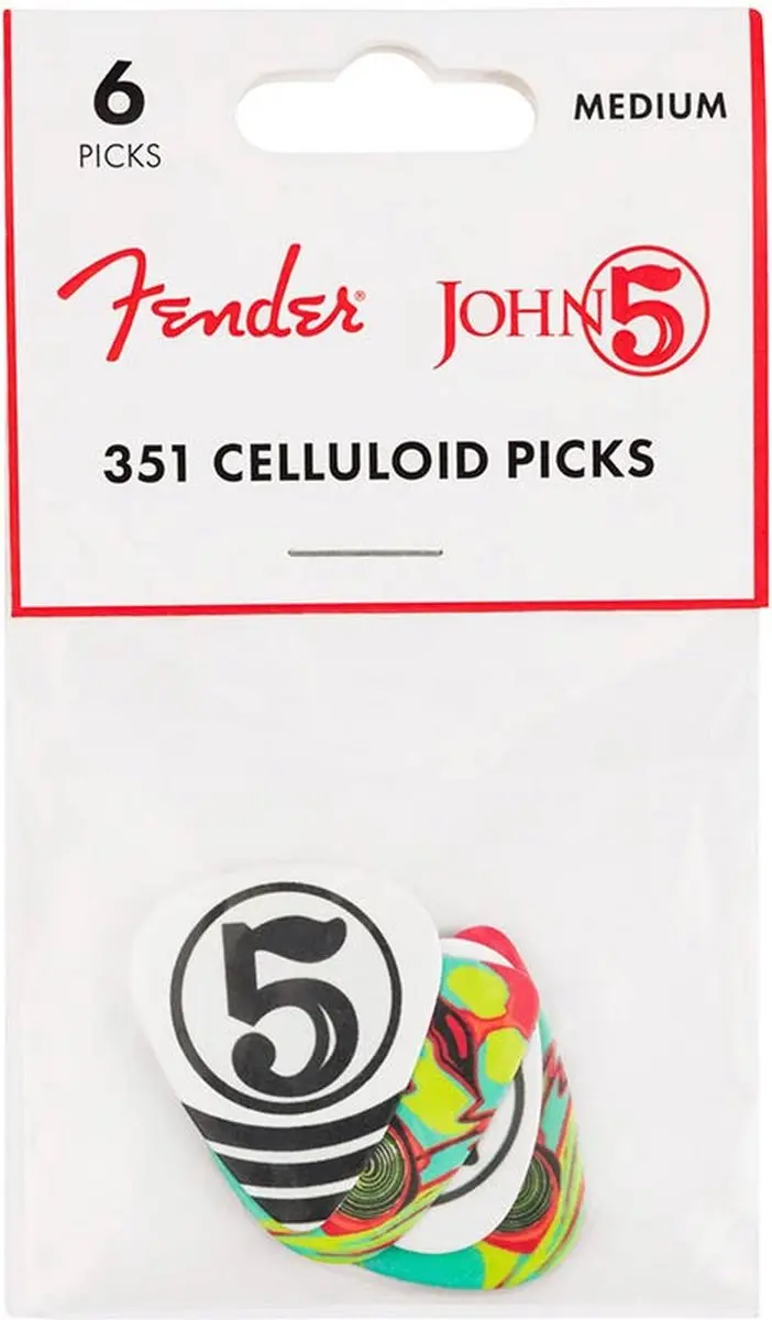 Fender John 5 Plectrums Celluloid 351 - 6 Stuks