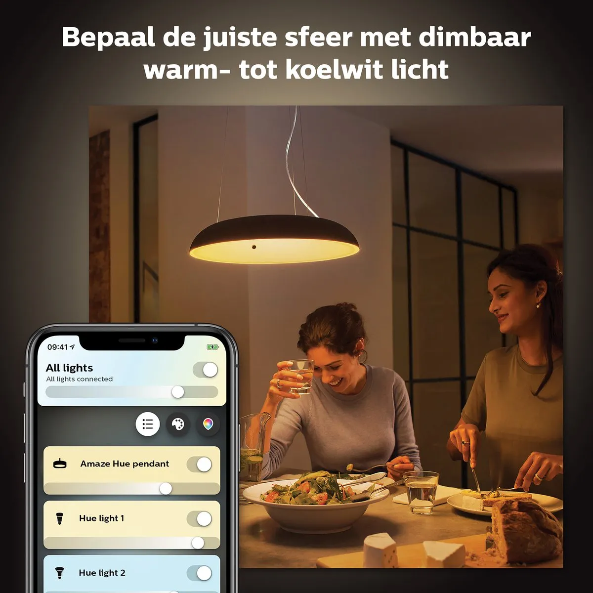 Philips Hue Amaze Hanglamp - Zwart - 2 Lichtpunten