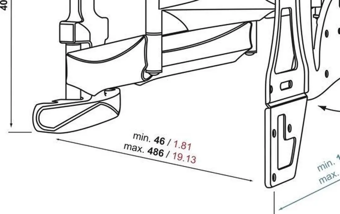 Vogel's Physix PHW 400L Vaste Muurbeugel - 32-50" - Zwart