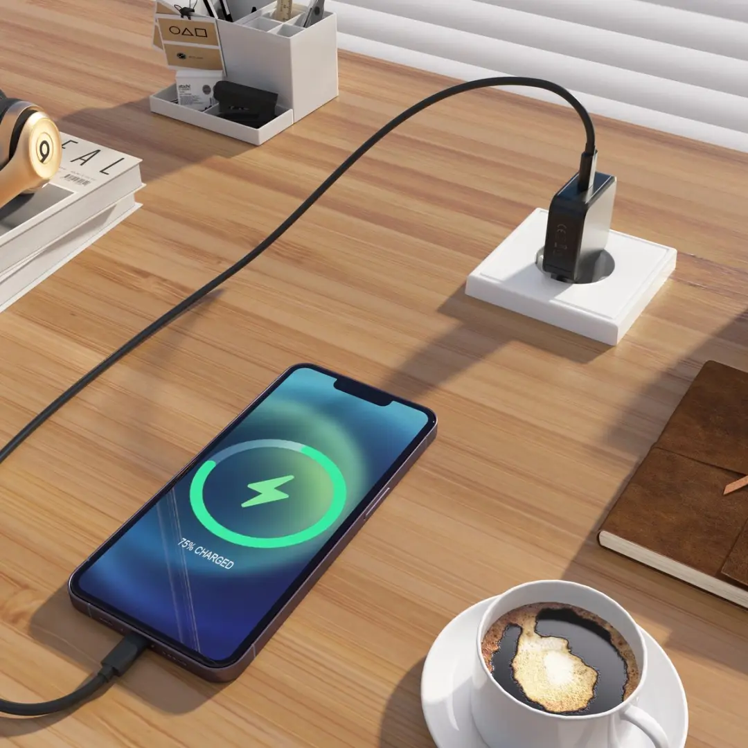 Accezz Ultra Slim GaN Oplader SH00091790 - 20W USB-C - 2 Poorten - Zwart