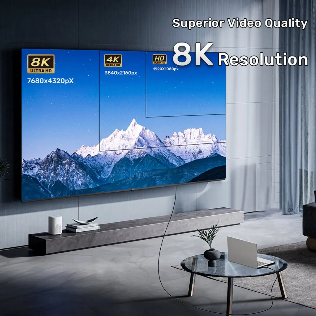 Unitek HDMI 2.1 AOC C11085GY01-10M Kabel - 8K 120Hz - 10m - Zwart