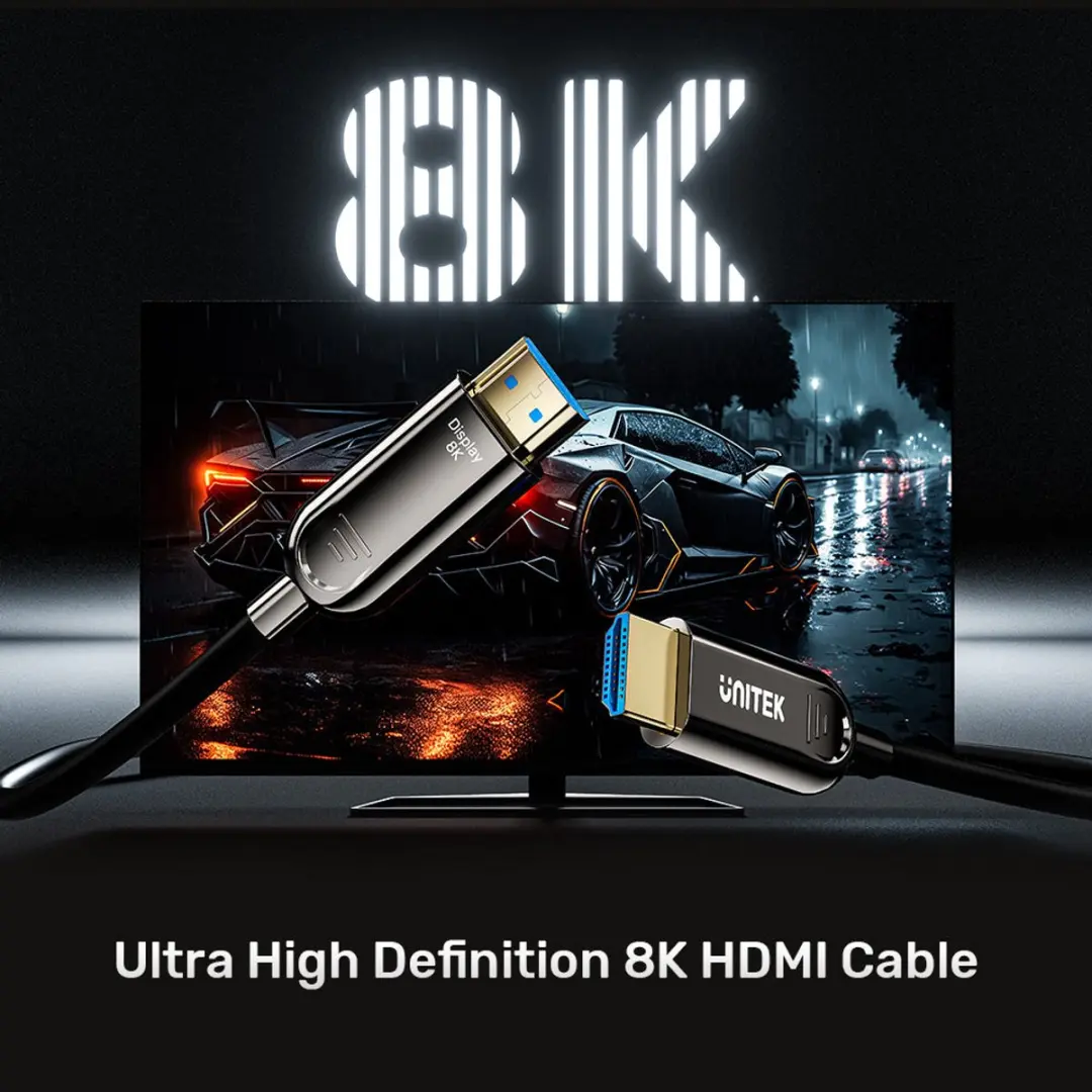 Unitek HDMI 2.1 AOC C11085GY01-10M Kabel - 8K 120Hz - 10m - Zwart