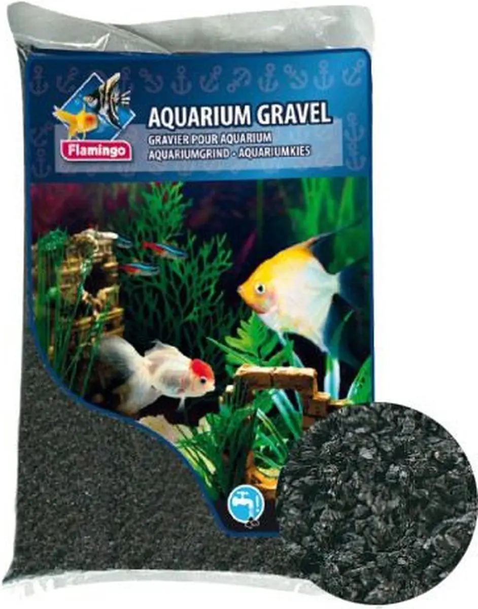 Flamingo Aquarium Grind 2 kg - Zwart