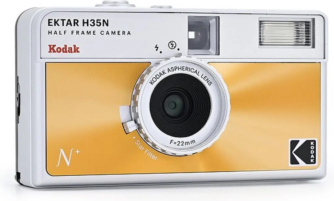 Kodak Ektar H35N Half Frame Filmcamera - Oranje - afbeelding 3 van 6