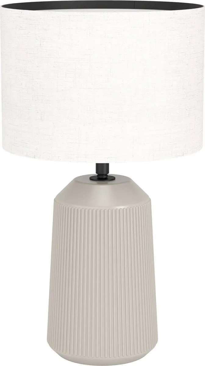 Eglo Capalbio Tafellamp E27 - 41 cm - Zandkleur/Wit Keramiek