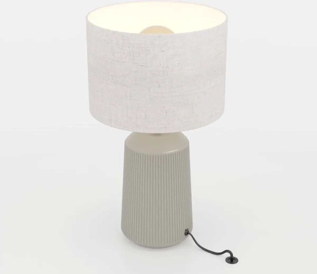 Eglo Capalbio Tafellamp E27 - 41 cm - Zandkleur/Wit Keramiek