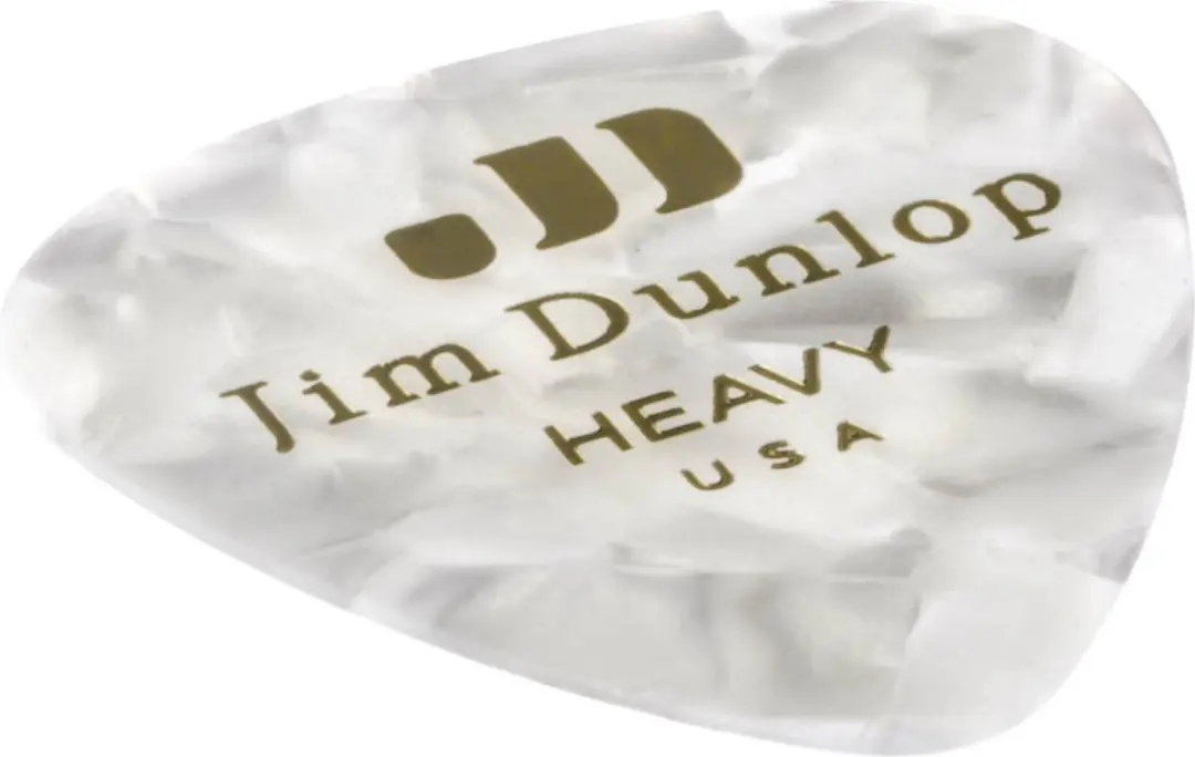 Dunlop Genuine Plektrum Heavy Pearl Wit - 12 Stuks