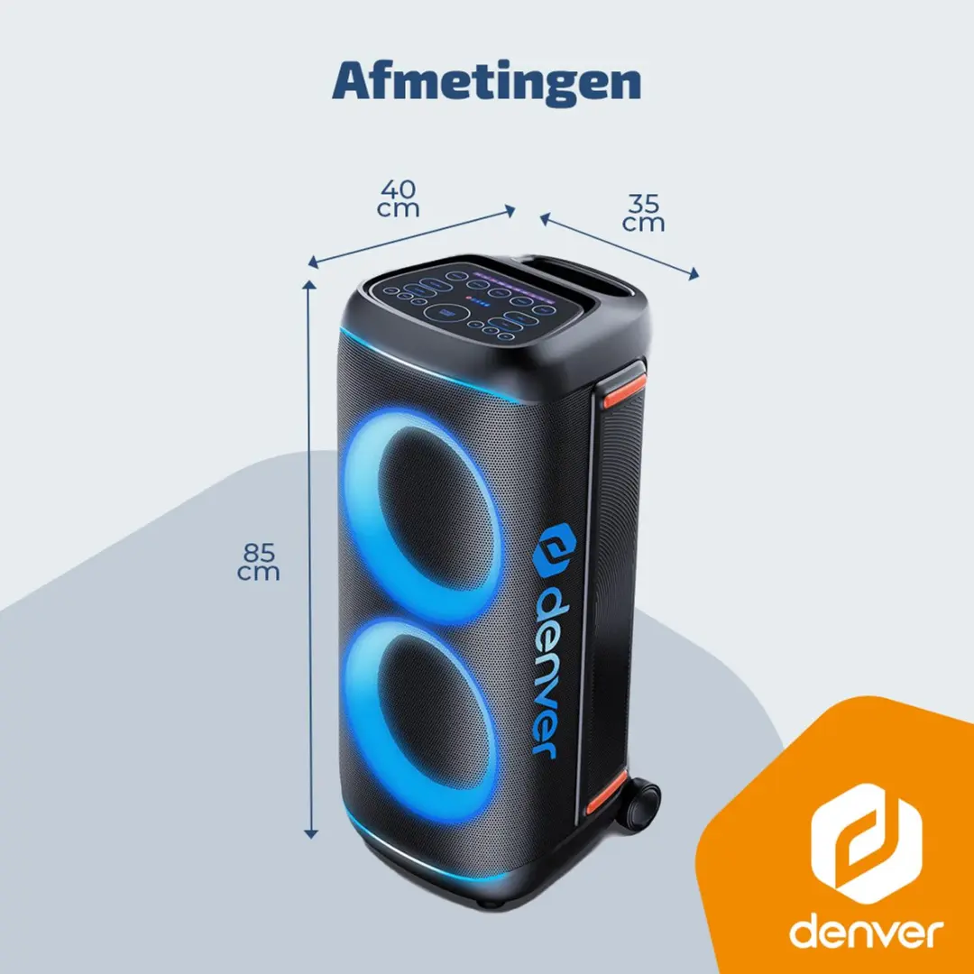 Denver BPS470 Bluetooth Partybox 200W - Met microfoon