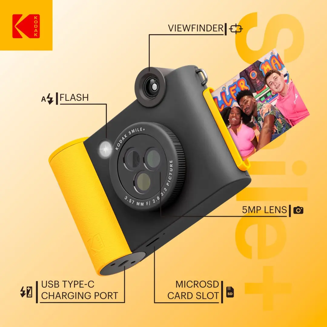 Kodak Smile+ Instant Camera - Zwart - afbeelding 3 van 6