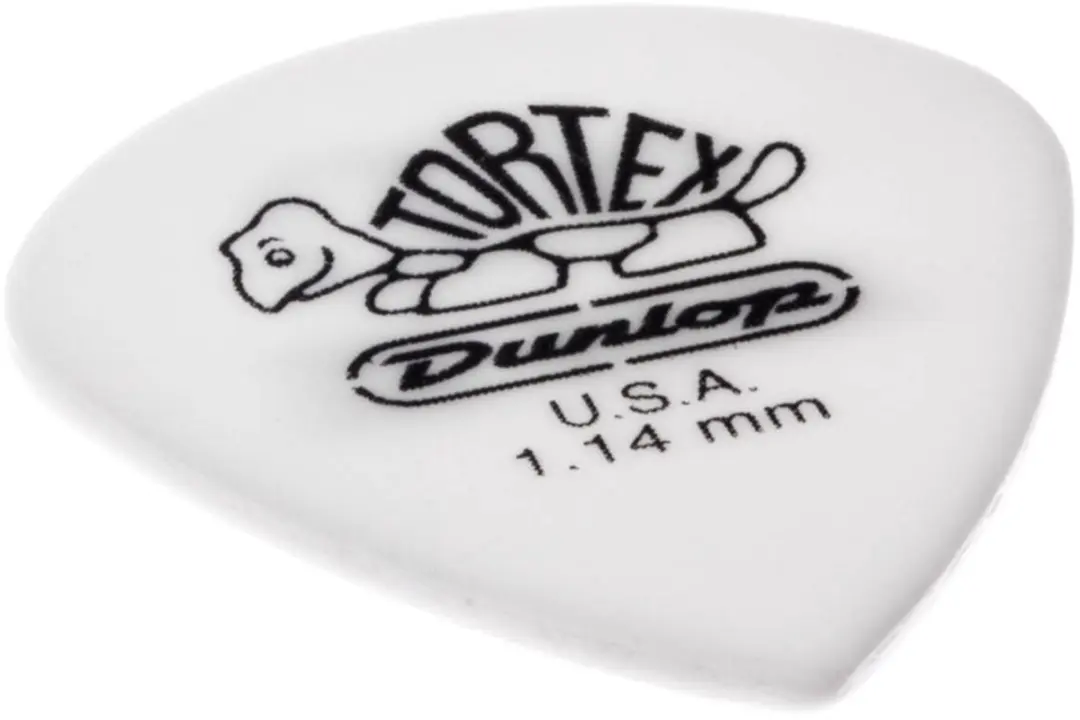 Dunlop Tortex White Jazz III Plectrum 1.14mm - 12 Stuks