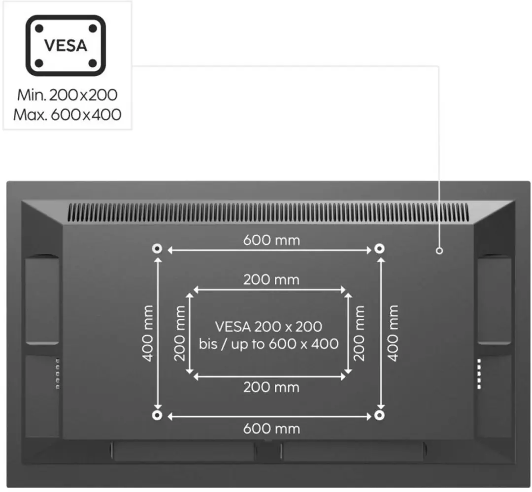 Hama TV-wagen 75" - 40kg - VESA 600x400 - Zwart